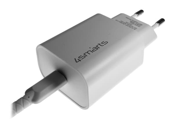 4smarts VoltPlug - Strømadapter - 20 watt - 3 A - PD (24 pin USB-C) - på kabel: Lightning - hvit
