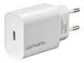Miniatyrbilde 2 av 5: 4smarts VoltPlug - Strømadapter - 20 watt - 3 A - PD (24 pin USB-C) - på kabel: Lightning - hvit