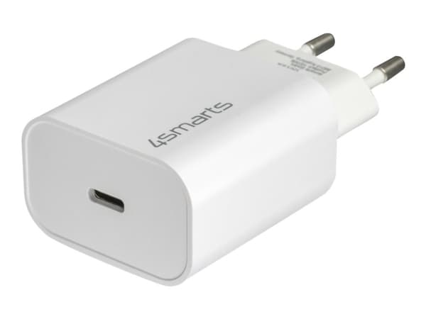 4smarts VoltPlug - Strømadapter - 20 watt - 3 A - PD (24 pin USB-C) - på kabel: Lightning - hvit Hvit