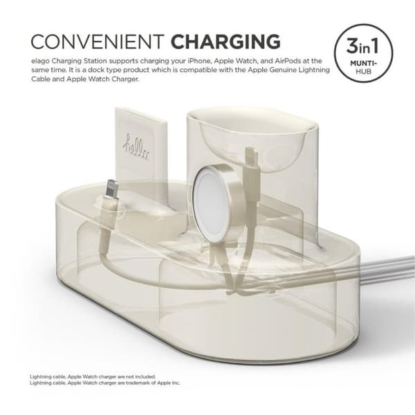 SiGN 3-in-1 Laddställ för iPhone, AirPods & Apple Watch - Beige