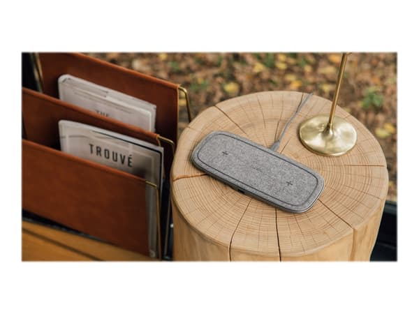 Moshi Sette Q - Trådløs ladepute - 15 watt - 1 A (USB) Grå