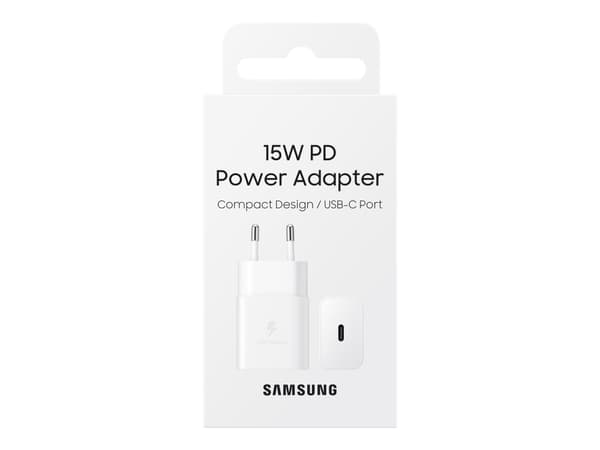 Samsung EP-T1510 - Strømadapter - 15 watt - 2 A - PD (24 pin USB-C) - hvit