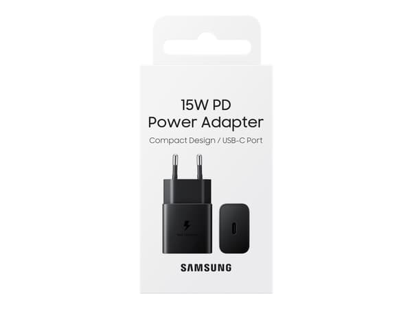 Samsung EP-T1510 - Strömadapter - 15 Watt - 2 A - PD (24 pin USB-C) - svart