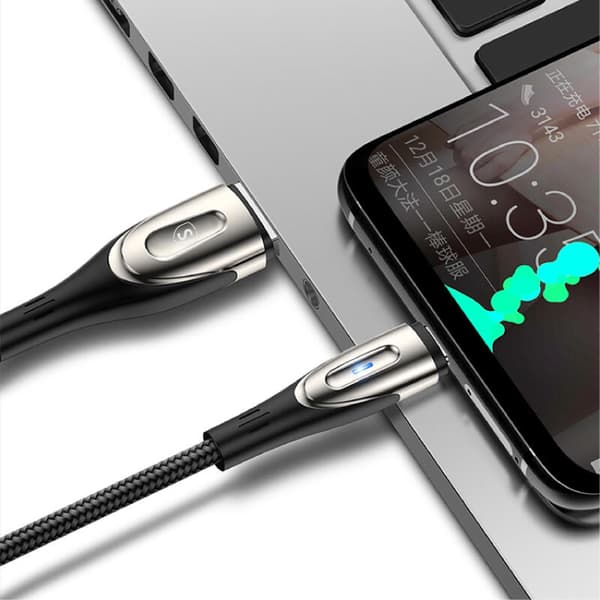 SiGN USB till Lightning Kabel, 2m, 3A - Svart