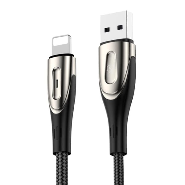 SiGN USB till Lightning Kabel, 2m, 3A - Svart