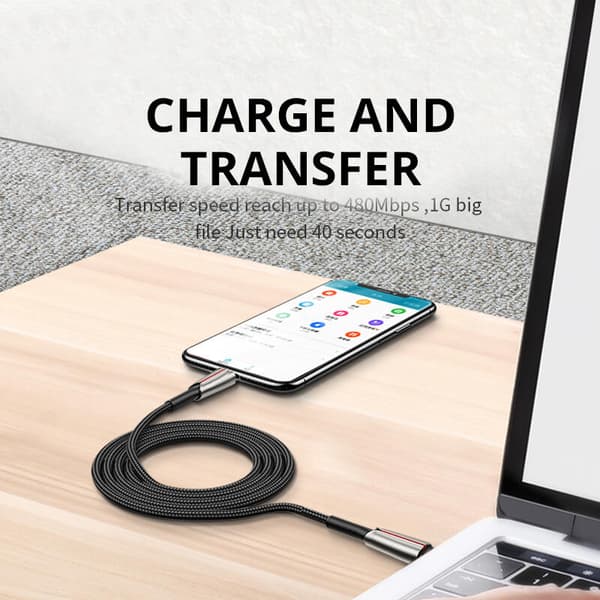 SiGN PD USB-C till Lightning Kabel, 1.2m, 3A, 36W - Svart