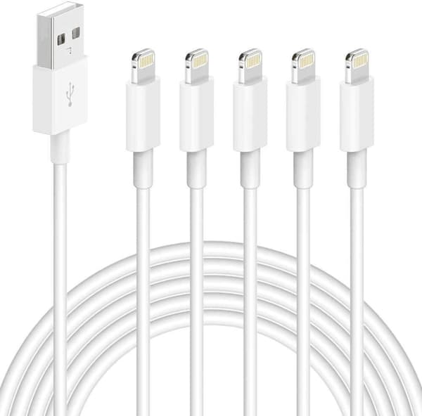 5X Lightning USB -kabel til Apple til din iPhone, iPad 1m