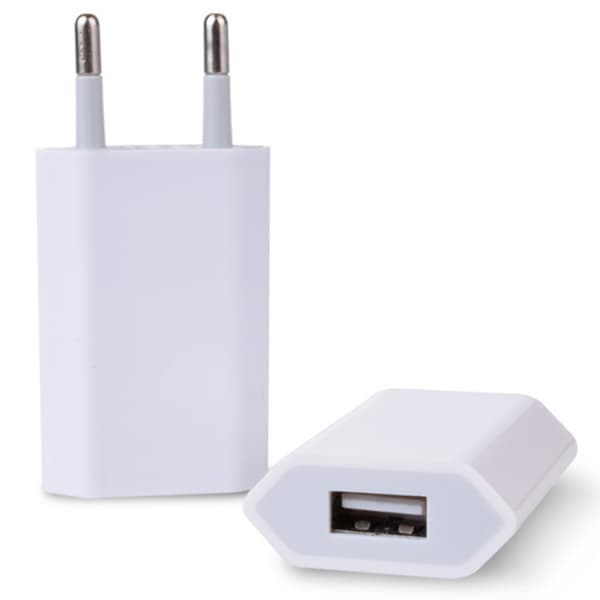 2M USB-USB-C Latauskaapeli Valkoinen + 1A Seinälaturi