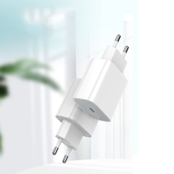 Väggladdare USB-C Snabb + Lightning Kabel iPhone