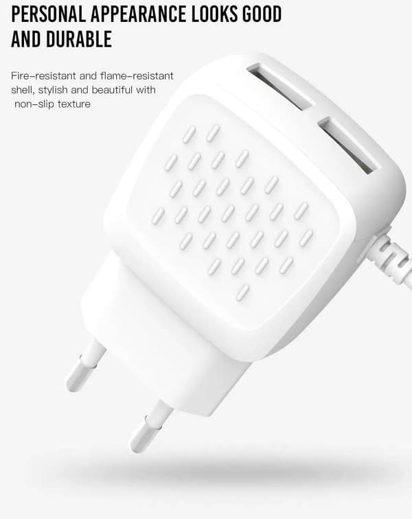 iPhone 2,1Amp 2XUSB Snabbladdning Väggladdare  + Lightning Kabel
