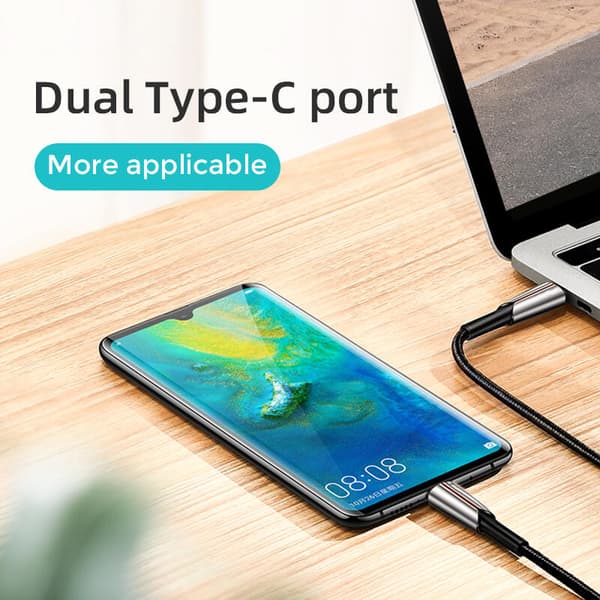 SiGN PD USB-C till USB-C Kabel, 1.2m, 3A, 60W - Svart