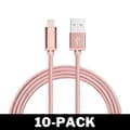 Pikkukuva 1 / 2: 3M Kaapeli iPhone Laturi Nylon Quick Charge Ruusukulta