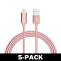 Pikkukuva 1 / 2: 3M Kaapeli iPhone Laturi Nylon Quick Charge Ruusukulta