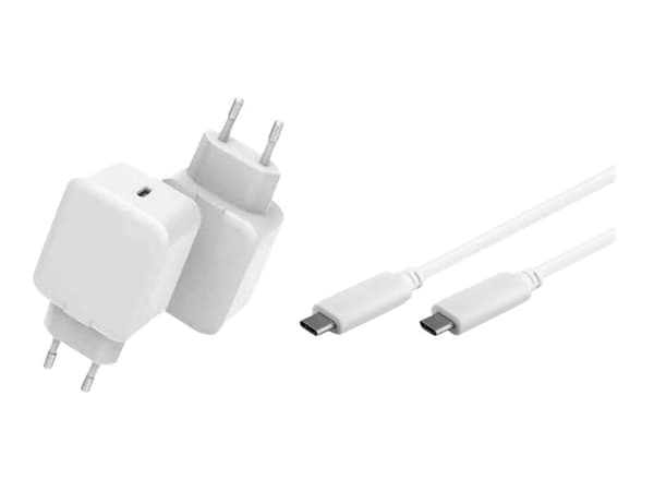 CoreParts - Strømadapter - 20 watt - 3 A - QC 3.0 (24 pin USB-C) - på kabel: USB-C - hvit
