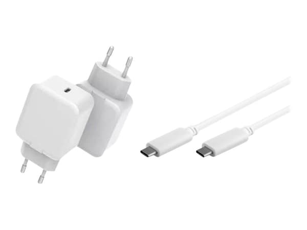 CoreParts - Strømadapter - 20 watt - 3 A - QC 3.0 (24 pin USB-C) - på kabel: USB-C - hvit Hvit