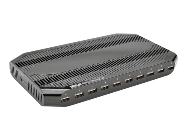 Eaton Tripp Lite Series 10-Port USB Charging Station with Adjustable Storage, 12V 8A (96W) USB Charger Output, Schuko Power Cord - Strömadapter - 96