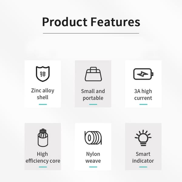 SiGN USB till USB-C Kabel, 2m, 3A - Svart