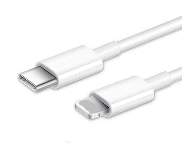 iPhone 13 12 lightning USB C-kabel støtter hurtiglading hvit