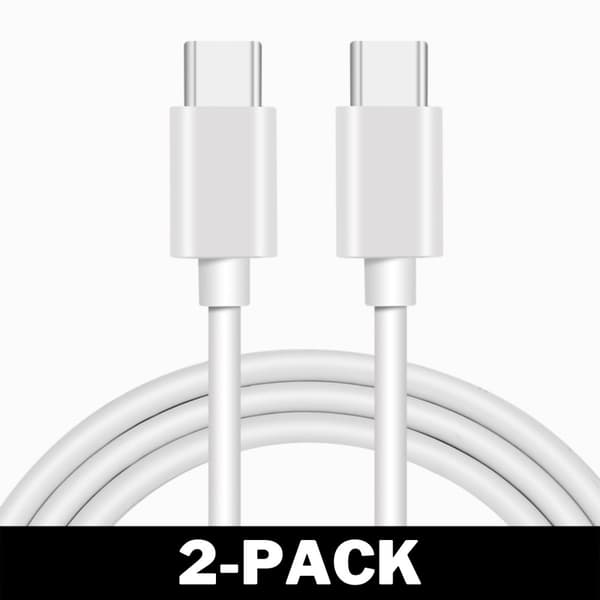 1M Universal USB-C - USB-C -kaapeli Valkoinen 2-Pack