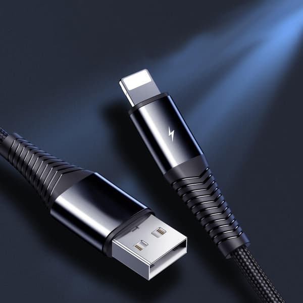 SiGN 3-in-1 Kabel Lightning, USB-C, Micro-USB, 3A, 1.2m - Svart