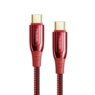 Mcdodo USB-C till USB-C Kabel, 100W, PD, 2m - Röd
