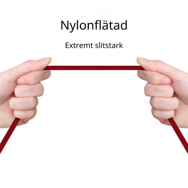 Quick Charge USB-C Laddkabel med Indikator 1M Svart