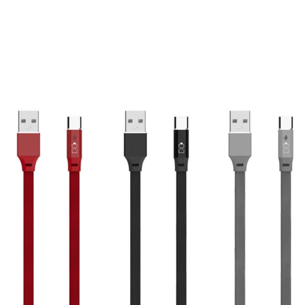Quick Charge USB-C Ladekabel med indikator 1M Grå