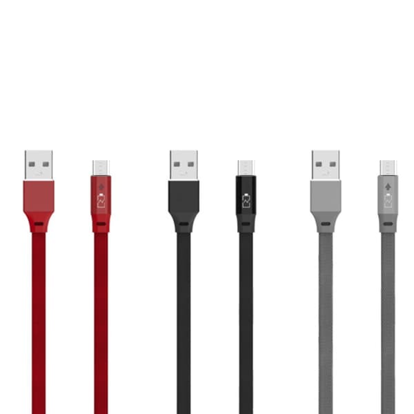 Quick Charge Kabel Micro-USB Laddkabel Indikator 1M Grå