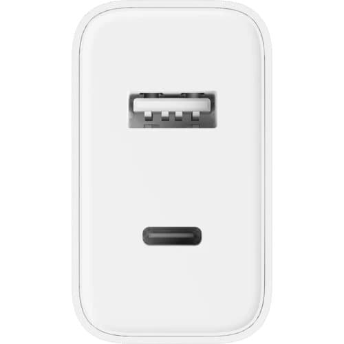 Original Xiaomi Mi Väggladdare USB-A & USB-C 33W, PD - Vit