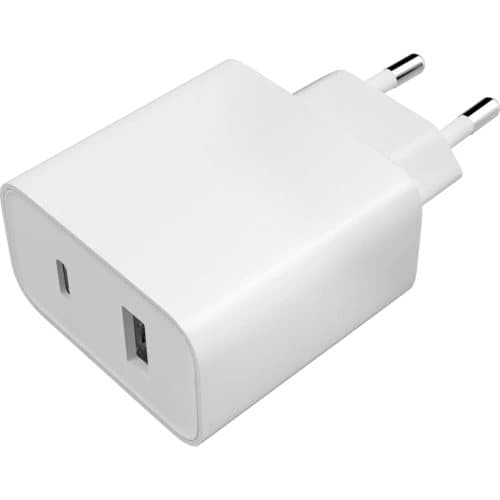 Original Xiaomi Mi Väggladdare USB-A & USB-C 33W, PD - Vit