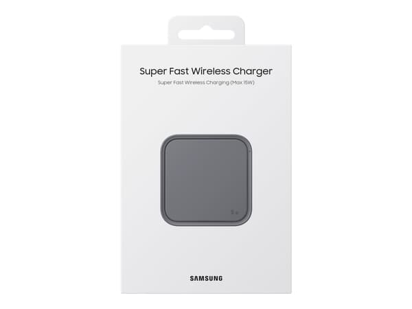 Samsung EP-P2400 - Trådløs ladepute - 15 watt - 2.77 A - AFC - mørk grå