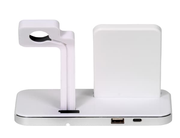 Vivanco 2 in 1 Wireless Fast Charger, Innendørs, USB, 1 m, Hvit