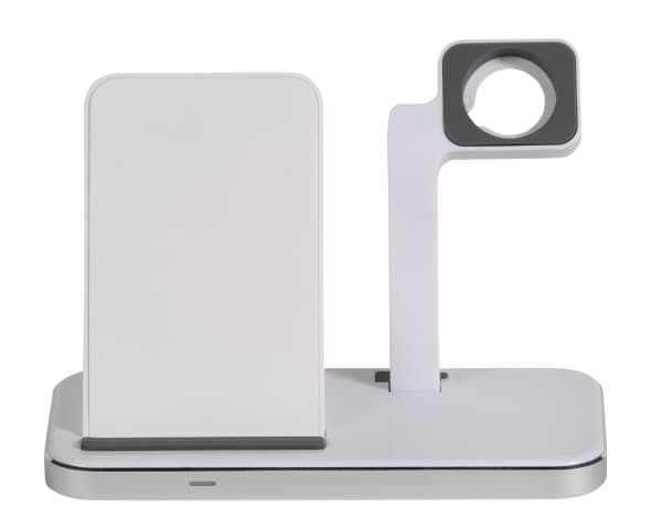 Vivanco 2 in 1 Wireless Fast Charger, Innendørs, USB, 1 m, Hvit Hvit