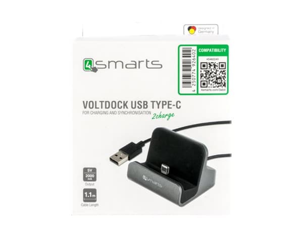 4smarts VoltDock - Opladningsstander - 10 Watt - 2 A (USB-C) - grå