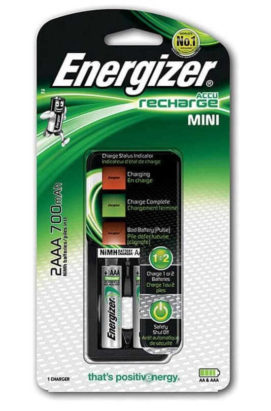 ENERGIZER Laddare Mini 2x AAA 700mAh Svart