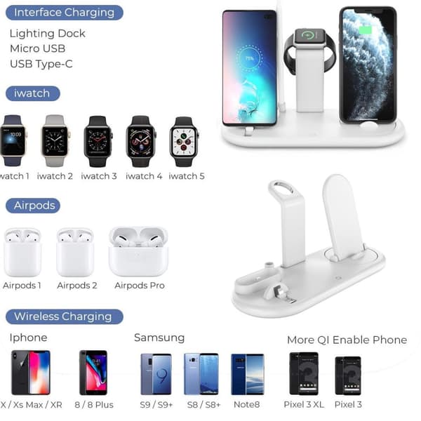 7i1 laddare iWatch iPhone AirPods trådlöst dockningsstation iPen