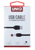 Miniatyrbild 2 av 2: UNIQ Laddkabel USB till USB-C 2 Meter Svart