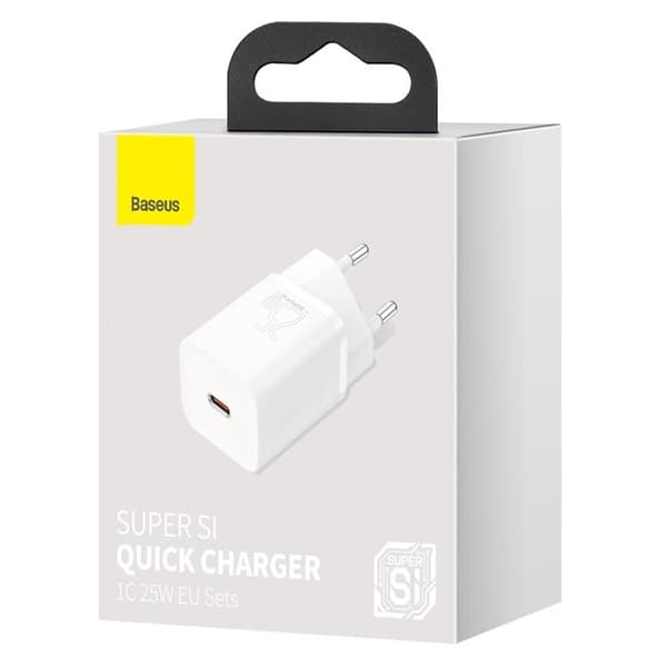 Baseus Super Väggladdare USB-C 25W - Vit