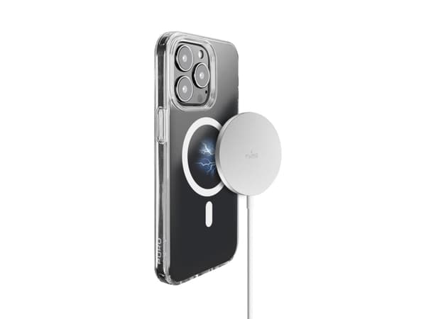 PURO - Trådløs ladepute - magnetisk - 15 watt - for Apple iPhone 11, 12, 13, 8, SE, X, XR, XS, XS Max
