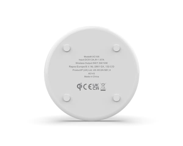 Rapoo XC105, Matkapuhelin/älypuhelin, Micro-USB B, Valkoinen, Apple iPhone 11 Pro Max, iPhone 11 Pro, iPhone 11, iPhone XS Max, iPhone XR, iPhone XS,