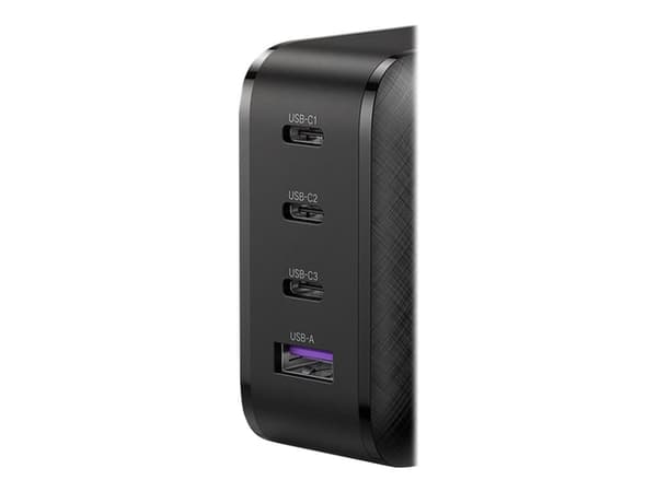 Ugreen - Strömadapter - 65 Watt - 5 A - PD 3.0, QC 4.0+ - 4 utdatakontakter (3 x USB-C, USB) - Europa