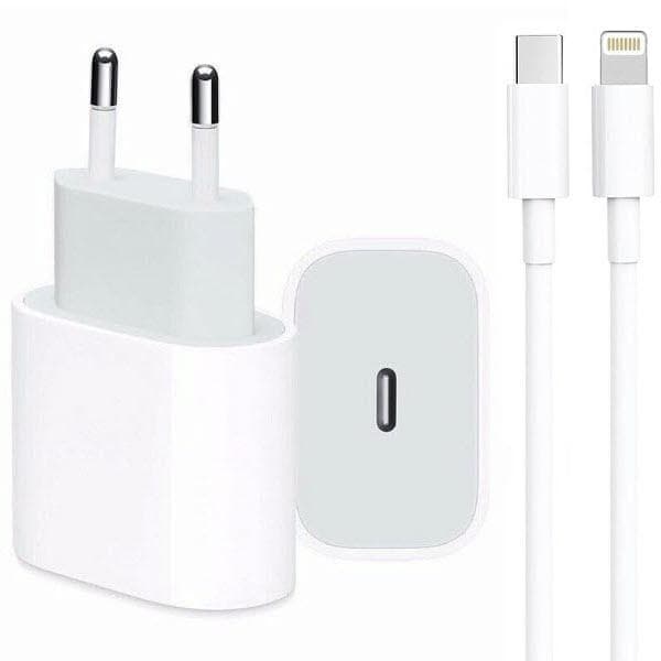iPhone laddare 11/12/13/14 strömadapter 20W PD + Kabel