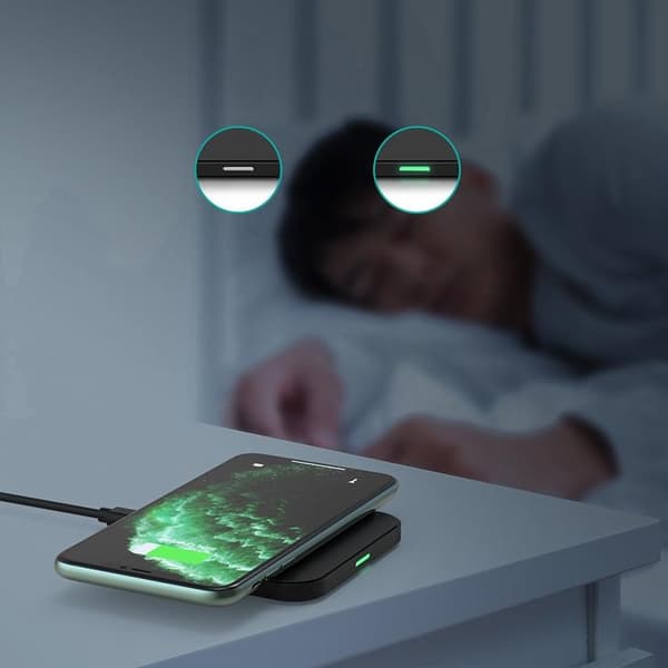 Choetech Qi 10W Trådlös Laddare ,Väggladdare 18W Micro USB Kabel 1.2m - Svart