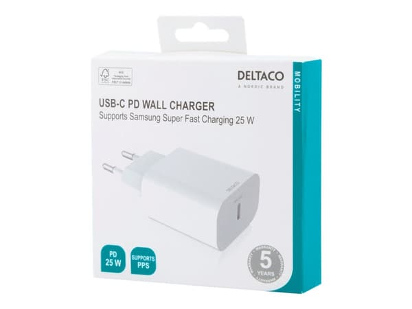 Deltaco USBC-AC147, Sisätila, AC, 6,4 A, 1,5 m, Musta musta