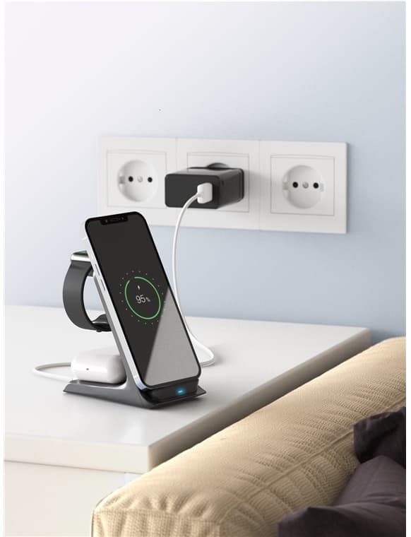 Goobay 60217, Matkapuhelin/älypuhelin, USB Type-C, Musta, Apple, 9 V, 5 V