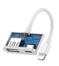 Miniatyrbild 4 av 4: SiGN Lightning & USB Kamera Adapter 5V, 1A - Vit