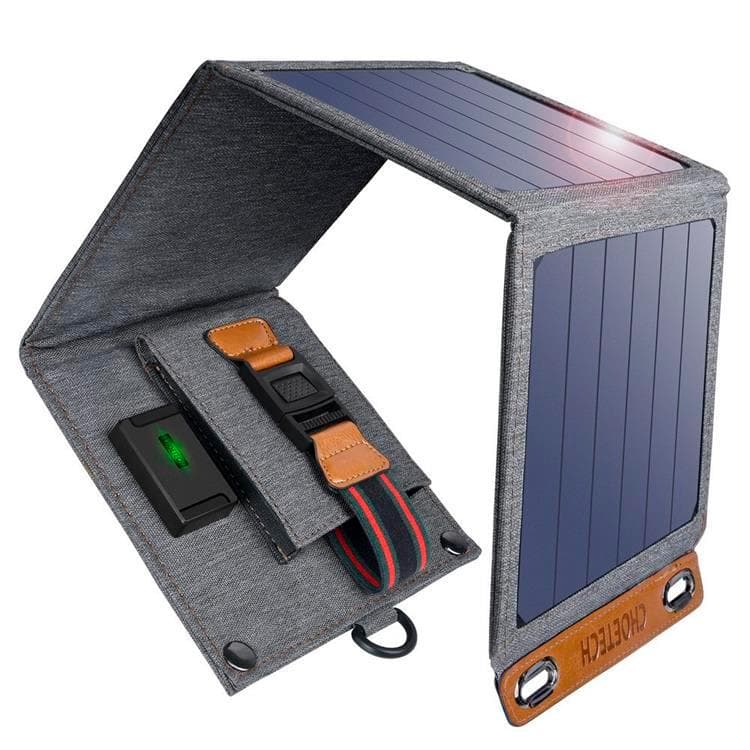 Choetech Travel USB 5V Solladdare 14W - Grå