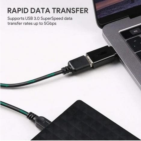 USB-C-sovitin – USB-C (uros) USB-tyyppiin A (naaras) 3.0