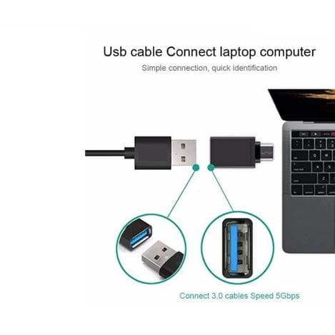 USB-C-sovitin – USB-C (uros) USB-tyyppiin A (naaras) 3.0