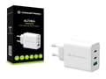 Miniatyrbild 4 av 5: Conceptronic ALTHEA12W 3-Port 65W GaN USB PD Charger - Strömadapter - 65 Watt - 5 A (USB, 2 x USB-C) - vit